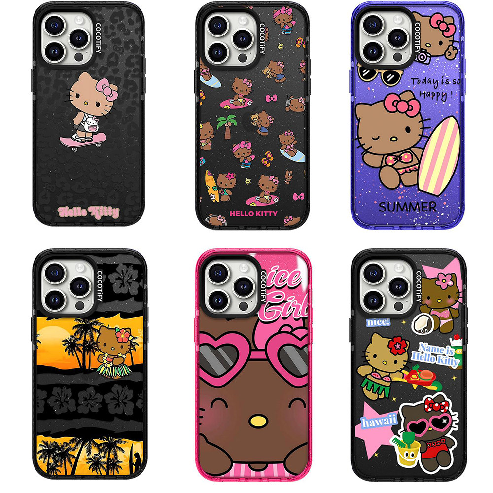 COCOTiFY黑皮HelloKitty猫贴纸17Pro适用iPhone15ProMax苹果16Pro网红明星可爱卡通磁