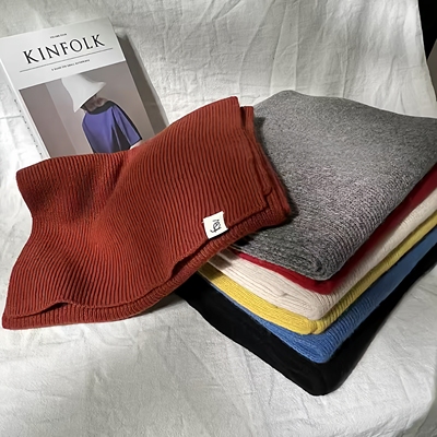 10.30 冬季新款 LN-5123小标全羊毛百搭时尚长围巾