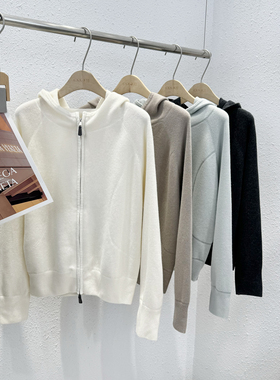 12.7 福利 HONG-6867韩版无缝双拉链头100绵羊毛帽衫