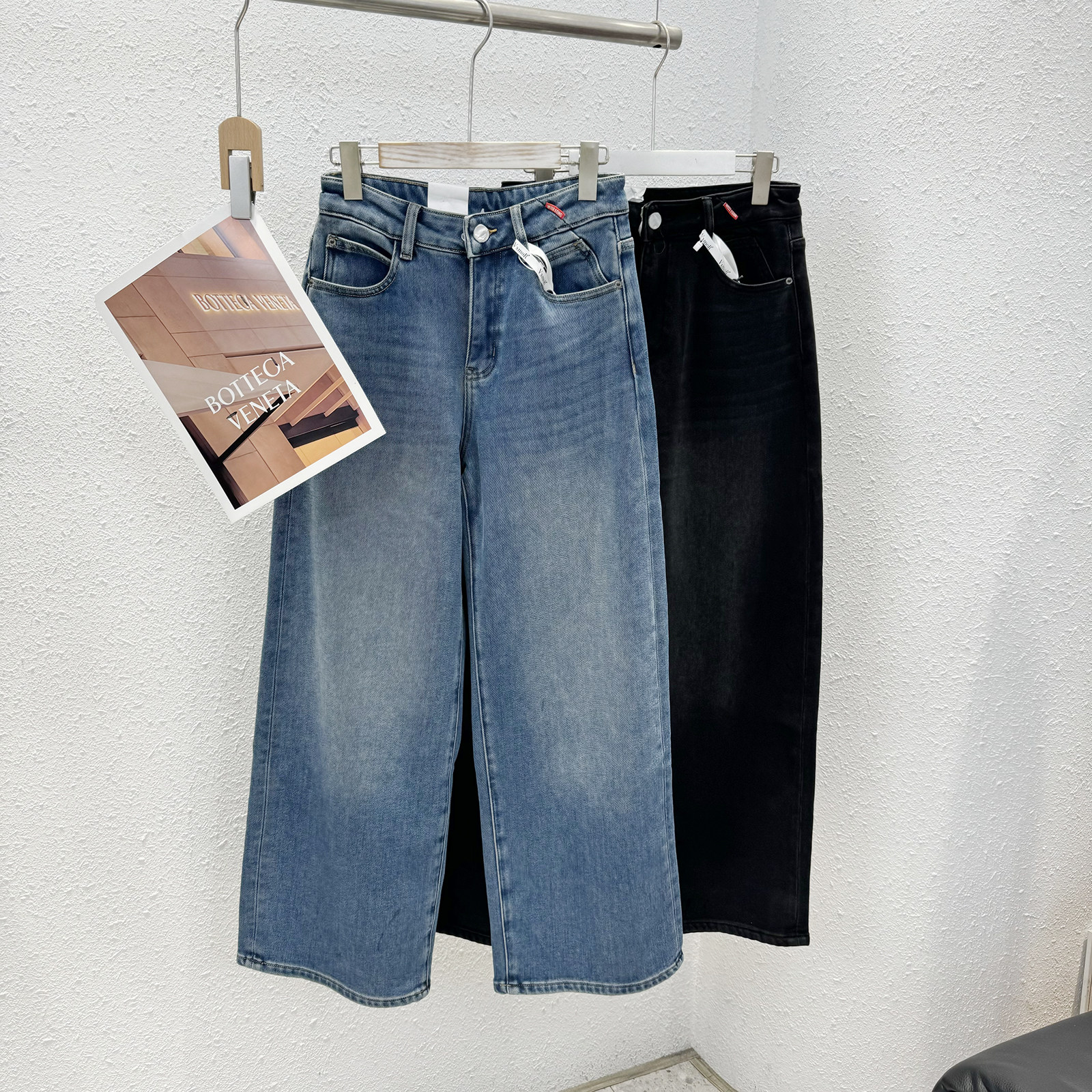 10.25 冬季新款 MY-5560韩版高弹大长腿暖云绒阔腿牛仔