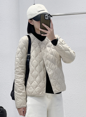 1.10 AFN-82406韩版90白鸭绒葫芦绗线轻薄圆领羽绒服