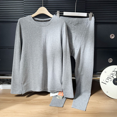 厚棉磨毛绒男士保暖套装