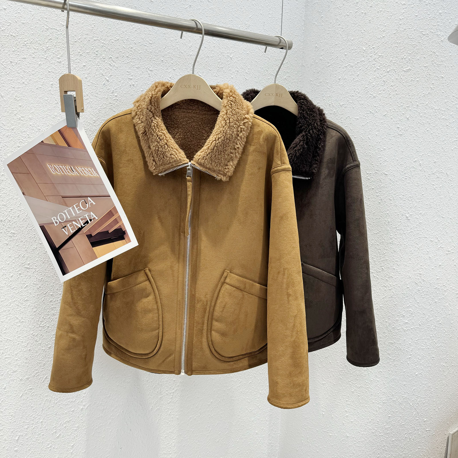 两面穿绵羊毛羊羔毛厚外套