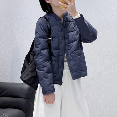 90白鸭绒棒球领轻便羽绒服