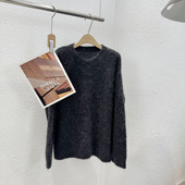 1.23 松弛感圆领羊驼绒拉毛套头毛衣 0218韩版 福利