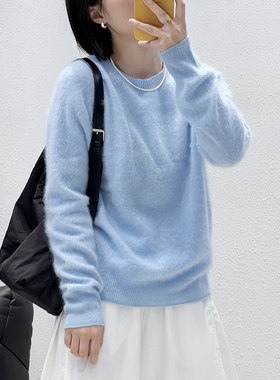 12.13 冬季新款 LN-26671韩版高配百搭圆领羊毛羊绒拉绒衫