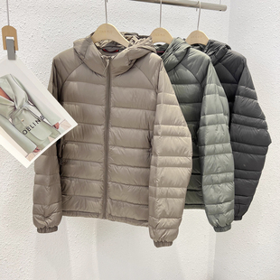 12.23 冬季新款 JA-8903简约90白鸭绒绗线连帽男士轻便羽绒服