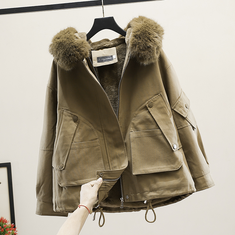 欧货2021冬季新款气质炸街大毛领