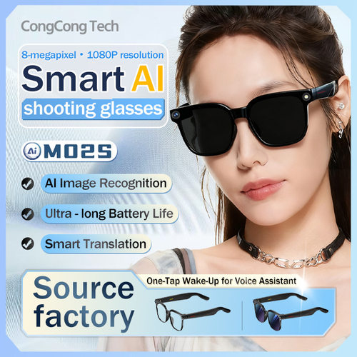 SYX-M02S新款AI智能眼镜防抖摄像头800W像素拍照ai翻译识物通话