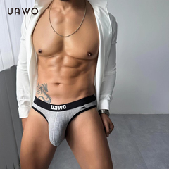 uawo夏季男士三角裤低腰性感运动弹力透气简约柔软薄款U凸内裤潮