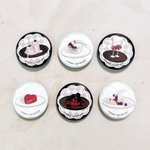 【正版代购】三月兽CAFE×异形舞台 mini吧唧 餐品贴纸 线下特典