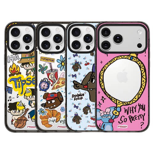 鼠鼠魔镜海豚出租适用于苹果17Air/iPhone16ProMax透明磁吸手机壳15promax全包保护套网红14镜面13防摔12系列