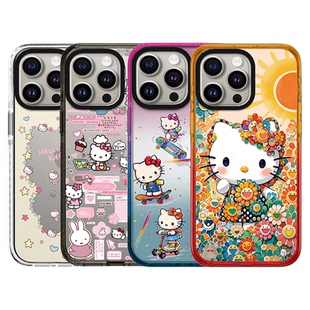 太阳花Kitty猫和米菲兔适用于苹果17Air磁吸手机壳16promax透明15卡通iPhone14明星同款13防摔12系列保护套