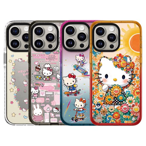 太阳花Kitty猫和米菲兔适用于苹果17Air磁吸手机壳16promax透明15卡通iPhone14明星同款13防摔12系列保护套