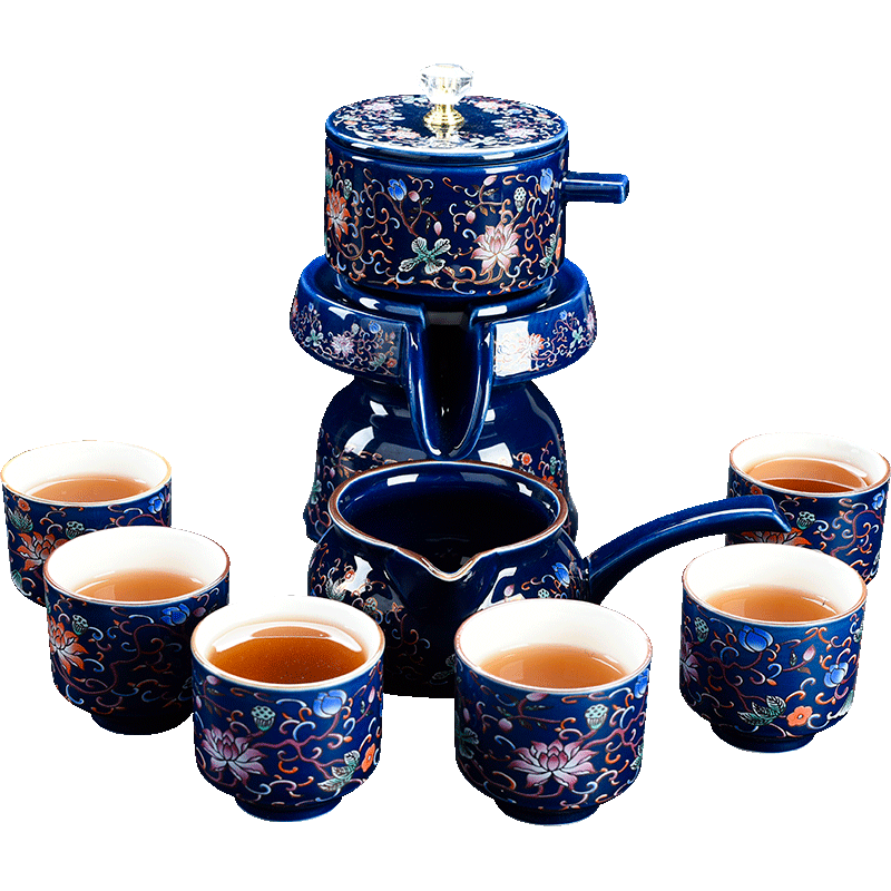 兆麟霁蓝珐琅彩办公神器功夫茶具