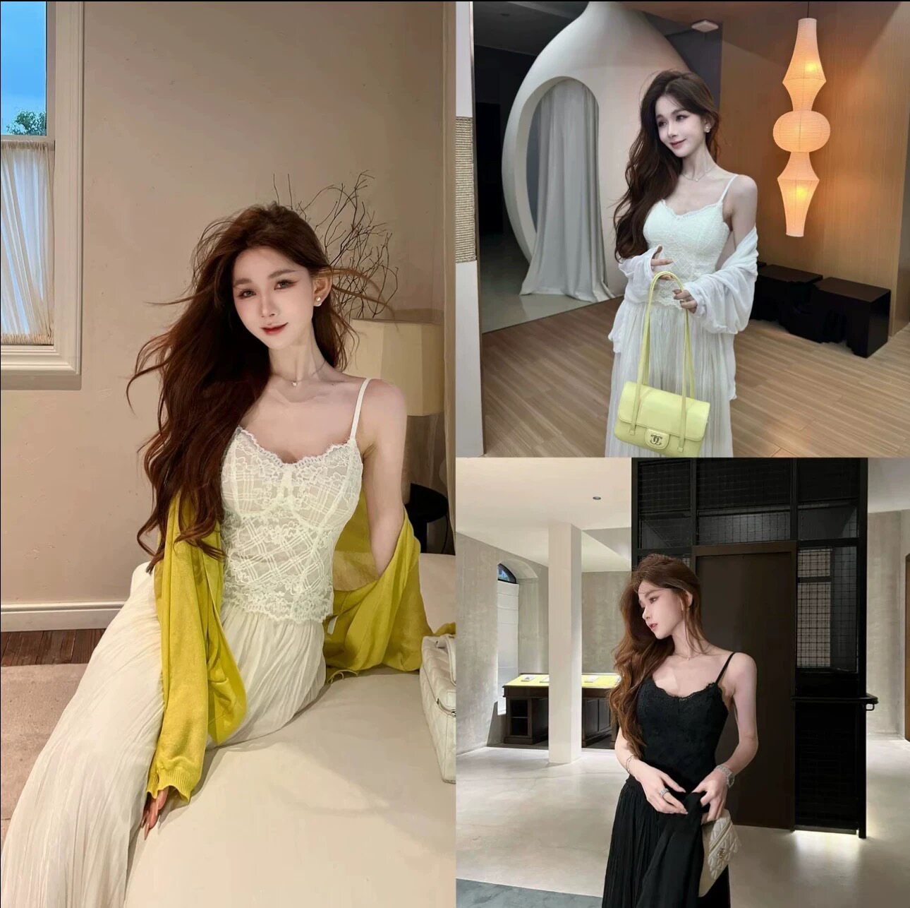 卡卡女装正品立体刺绣蕾丝带杯垫吊带背心百搭性感外穿美背上衣女