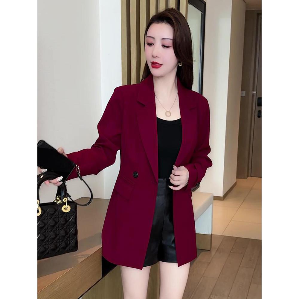 JOYIASS小西装外套女2025秋季新款气质显瘦中长款风衣高级感休闲