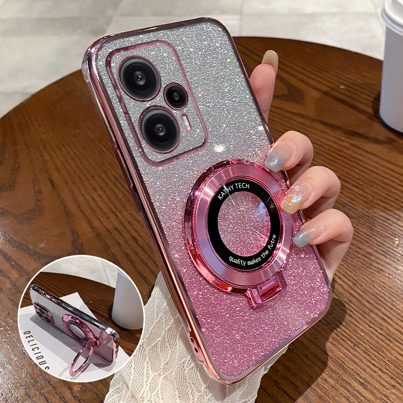 适用小米POCOF5带支架防摔全包