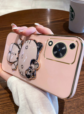 适用华为novaY72手机壳nova新款Y72国际版保护MGA-LX3硅胶HUAWEI防摔全包n0vay女男可爱novo带镜子支架外壳