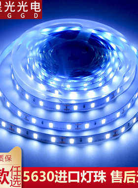 led5630软光带线灯珠宝灯超亮12V自粘贴片客厅户外防水长灯条灯带