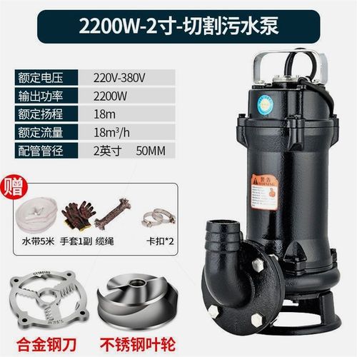 德国进口潜水泵220v污水泵家用抽水小型抽水机高扬程农用灌溉排污