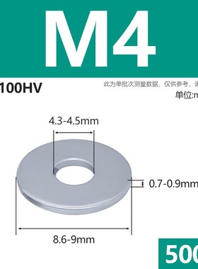 镀锌平垫彩锌垫片100/200HV加大垫圈发黑DIN125大外径介子MZ3-M48