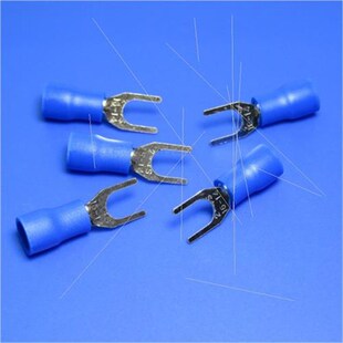 4S线叉带胶叉型预绝缘接线端子Y型U型铜端子端头1000 冷压端子SV2