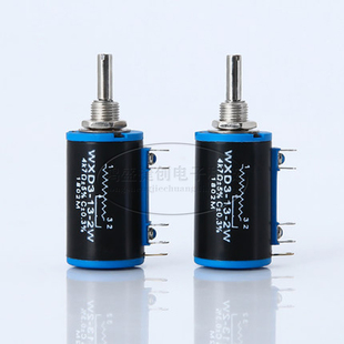 WXD3-13-2W多圈精密可调电位器滑动变阻器绕线4.7K欧10K 刻度旋钮