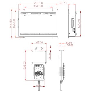 CNC 用于雕刻铣床 S200雕刻机控制器4轴运动控制系统支持G代码
