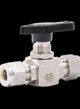 316L不锈钢卡套球阀3000psi球阀BV高压1/4英制二通直通开关截止阀