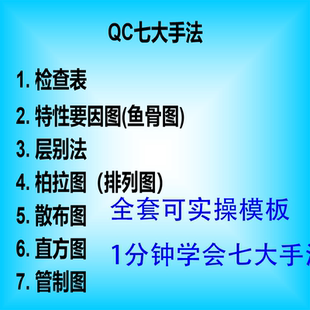 QC7大手法全套QC七大手法全套模板送培训教材