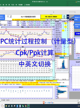 spc统计过程控制SPC控制图cpk表格过程能力分析cpk软件Cpk计算