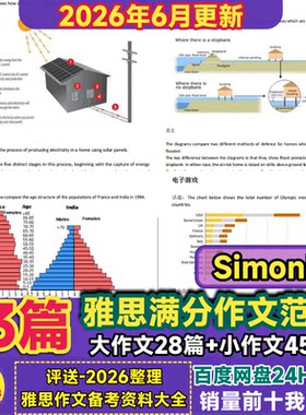 Simon雅思满分作文满分范文模板电子版大小作文高分技巧万能句型