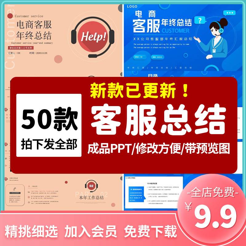 电商客服年终总结ppt物业4S店客服部个人工作总结计划汇报ppt模板使用感如何?