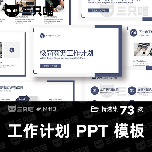 简约商务工作计划PPT模板