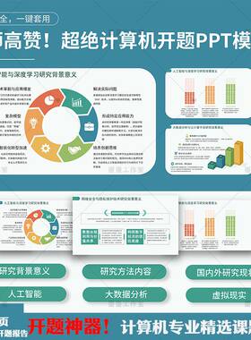 计算机人工智能开题报告PPT模板毕业答辩论文简约本科硕士研究生