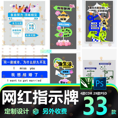 夜市啤酒节网红打卡异形指示牌