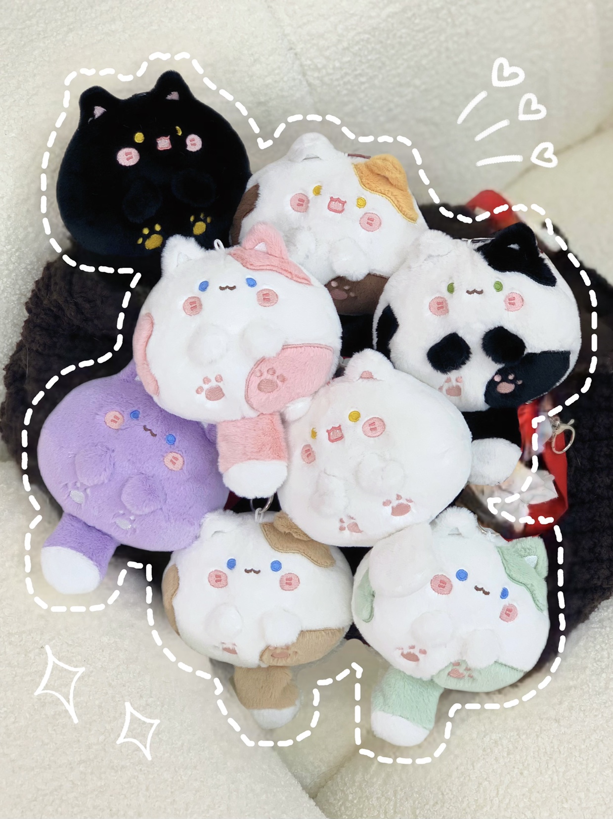 猫咪团子玩偶咚咚研究所挂件pp棉