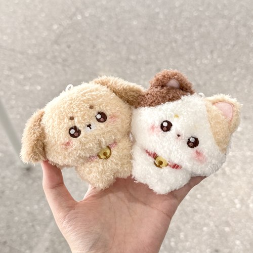 卡通小狗猫咪毛绒挂件