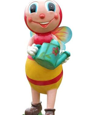 玻璃纤维蜜蜂雕塑模型卡通动物装饰幼儿园门装饰户外花园景区草图