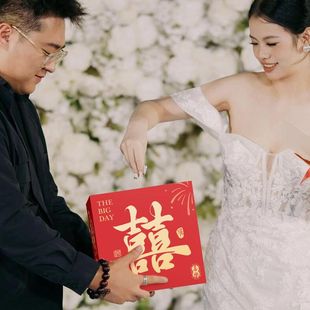 婚礼抽奖箱结婚宴互动摸奖抓阄创意接亲新娘拍照道具抽签摇奖箱子
