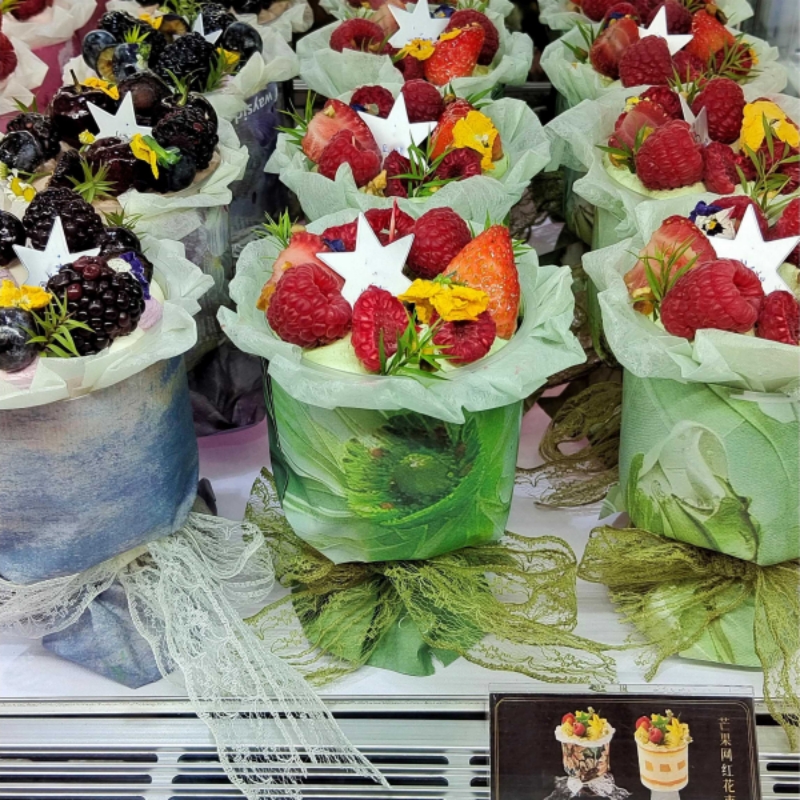 花束蛋糕高脚杯花束小蛋糕包装盒西点甜品蛋糕打包盒2寸蛋糕包装