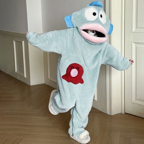 小丑鱼连体睡衣儿童搞怪小丑鱼连体法兰绒冬季加厚家居服睡袍冬款