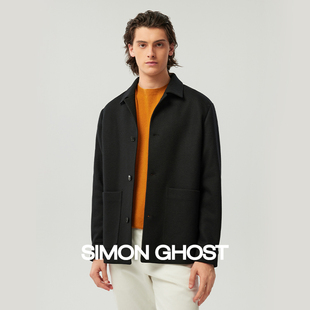 夹克黑色百搭羊毛休闲灰色商务外套上衣 男士 SIMON GHOST秋冬新款