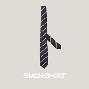条纹手打西服衬衫 领带结婚新郎商务正装 休闲高端领带 GHOST SIMON