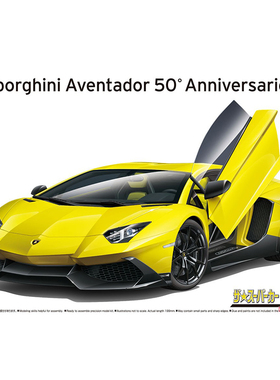 天易模型 青岛社拼装车辆 05982 兰博基尼 埃文塔多50周年版 1/24