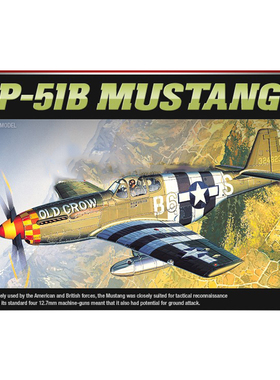 天易模型 爱德美拼装飞机 12464 美国P-51B野马战斗机 1/72