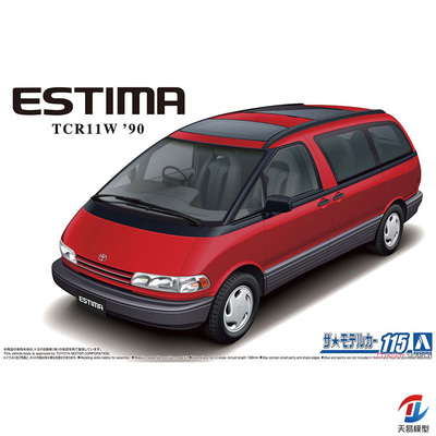 天易模型 青岛社拼装模型 1/24 丰田TCR11W Estima 双天窗 05753