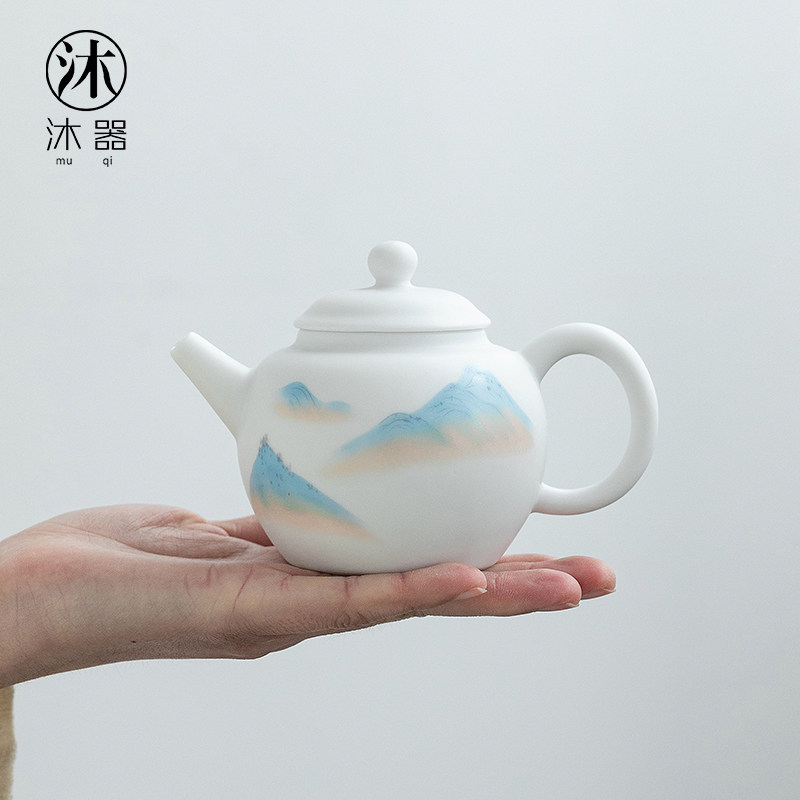 白瓷单个会客厅功夫茶具图片