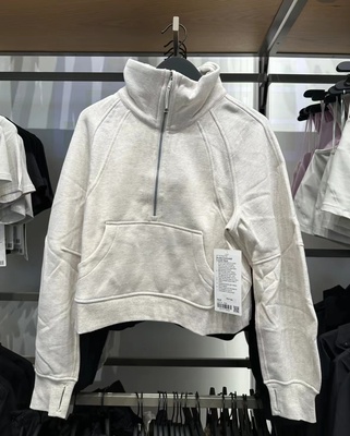 lulu家ScubaHoodie瑜伽运动半拉链卫衣立领宽松女子外套长袖